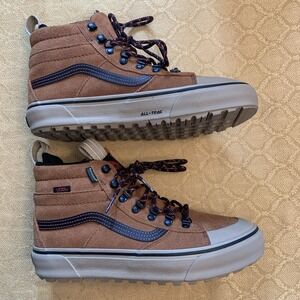 Vans Sk8-Hi MTE All-Trac Brown Suede Boots HydroGuard Primaloft Unisex M8.5 W10